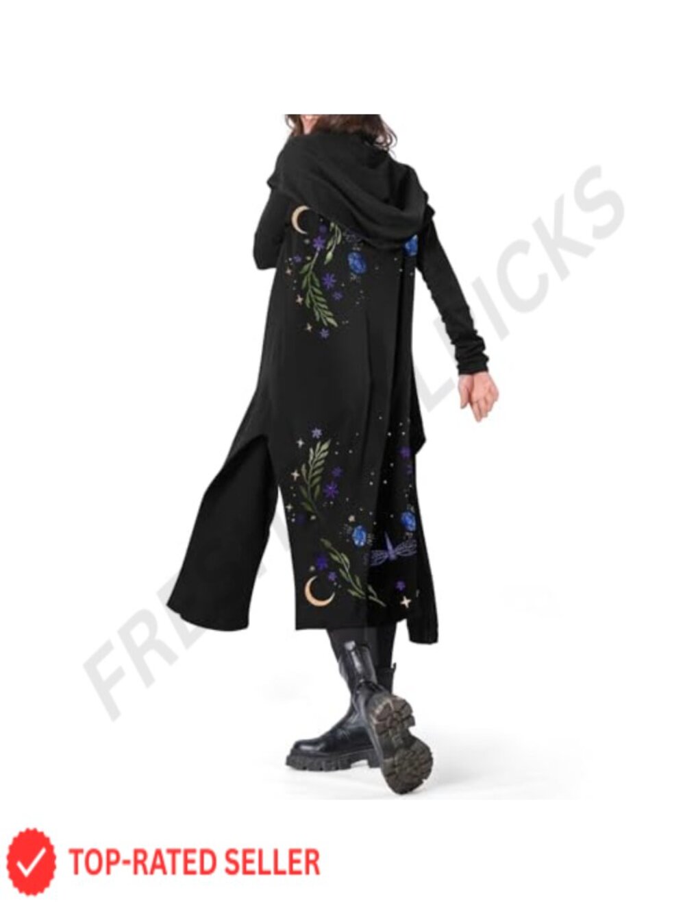 Long Hooded Cardigan Lightweight Open-Front Sweater Casual Fall Coat
